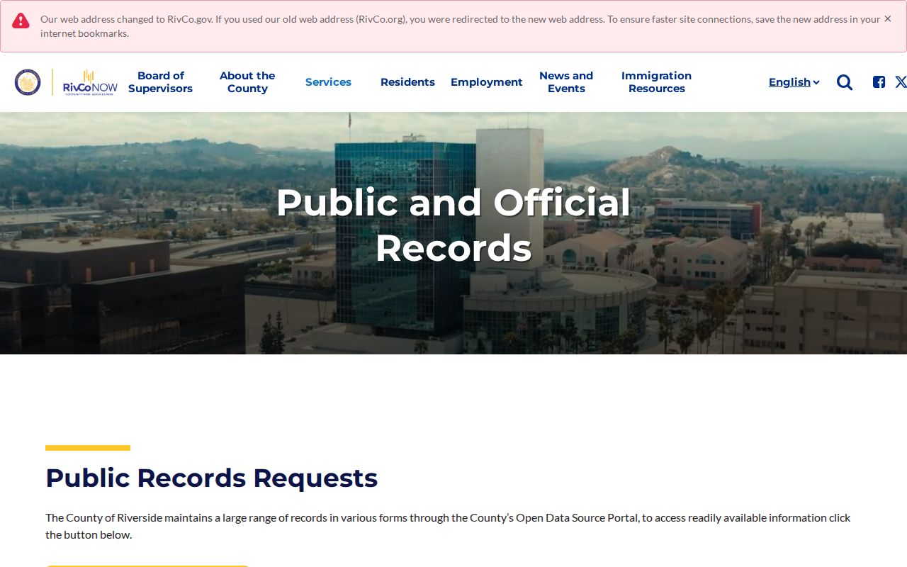 Riverside County criminal history public records routing